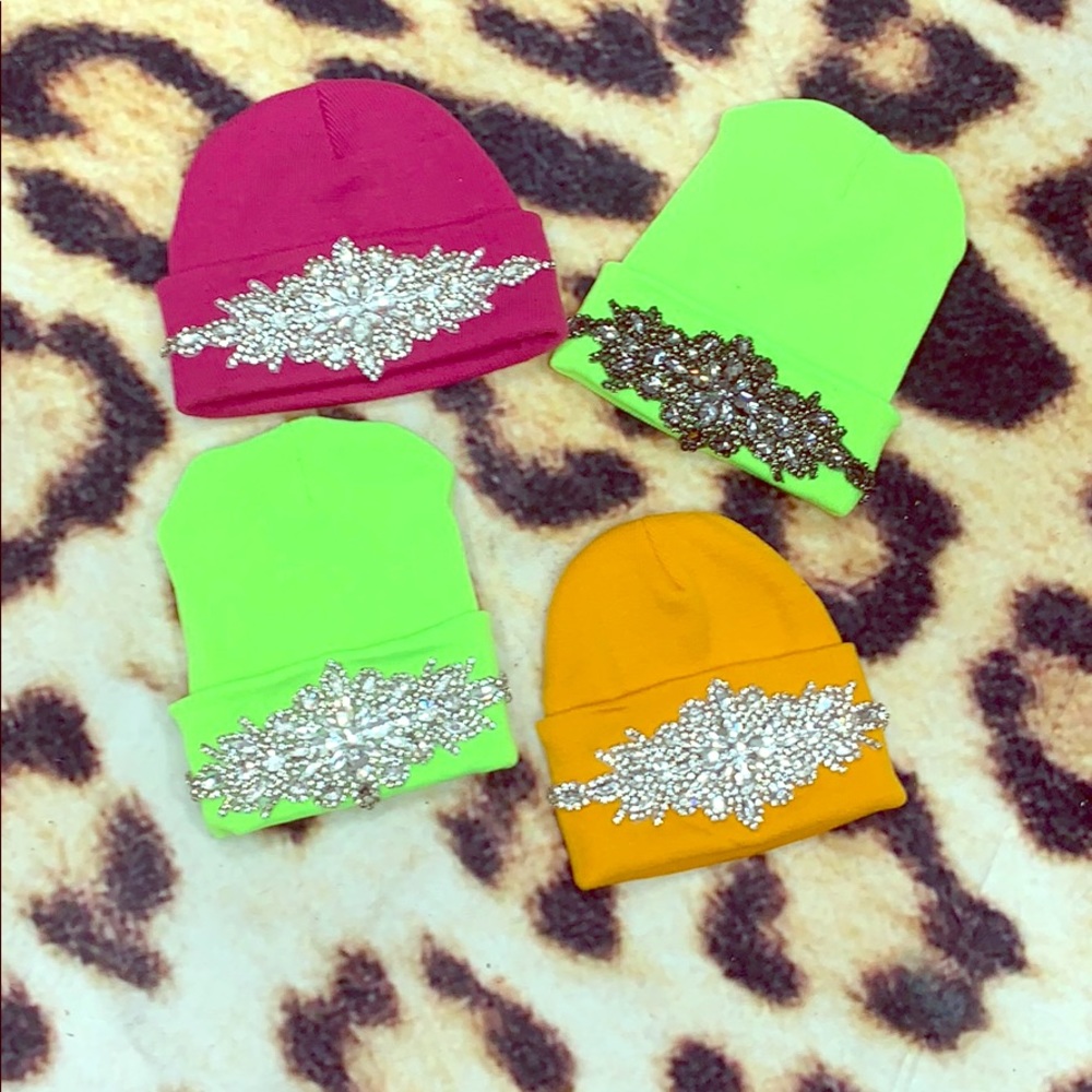 Bling knit caps